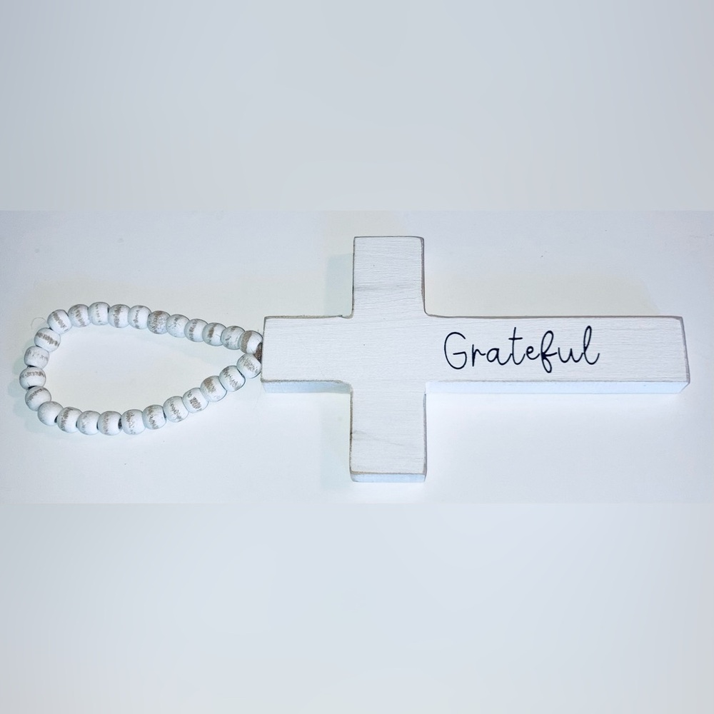 Kirklands Beaded Wood Cross - NEW!